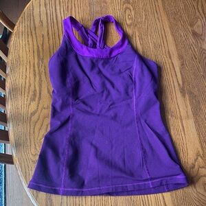 Lululemon Purple Tank Top with Built-In Bra